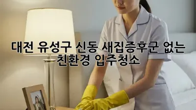 대전 유성구 신동 새집증후군 없는 친환경 입주청소